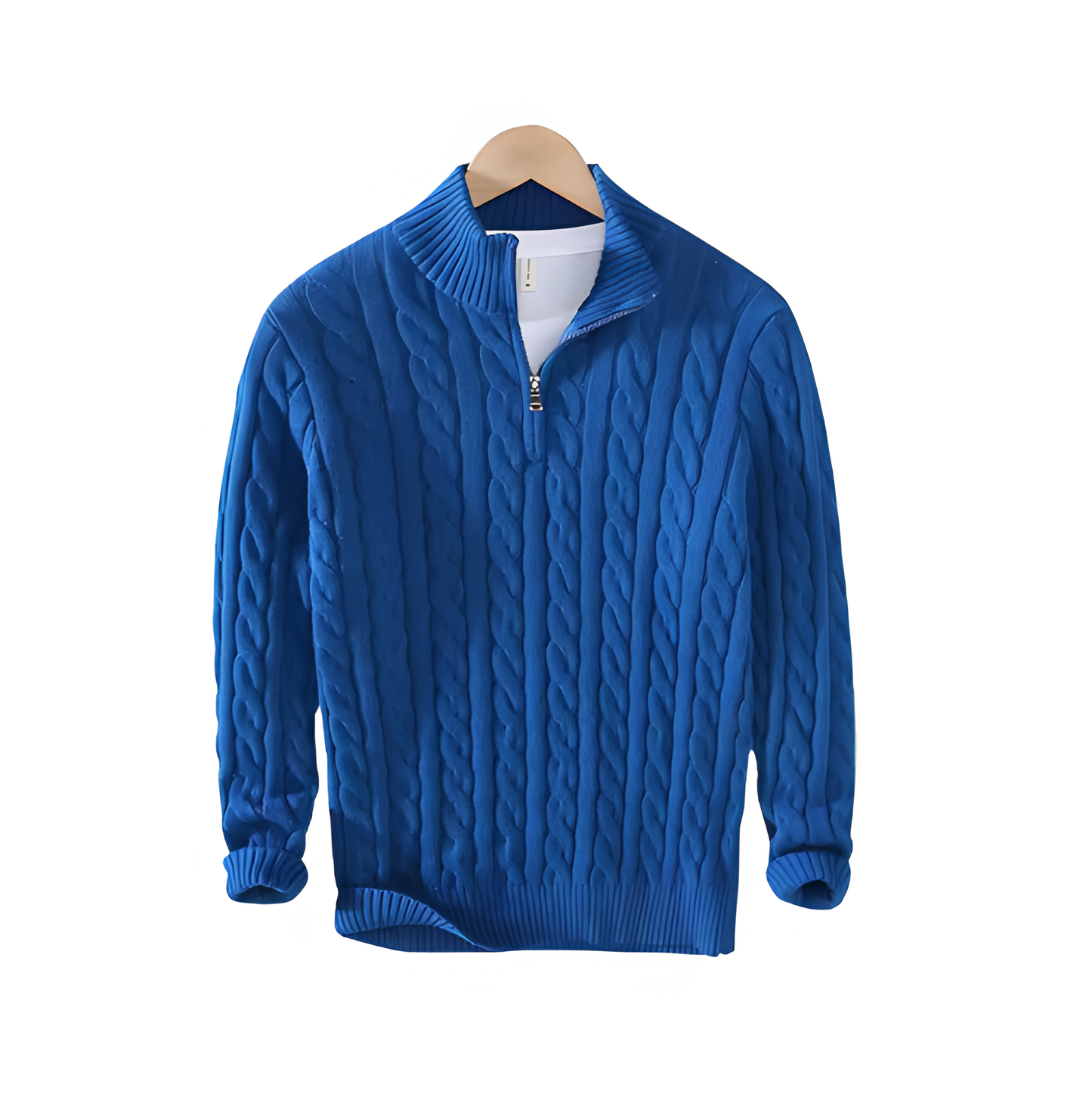 Men half zip knit sweater
